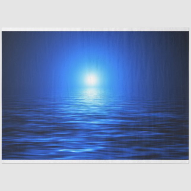 Papier Mousseline Papier de papier de découpage Ocean Moonlight (Recto)