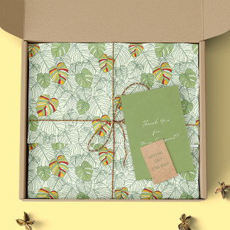 Papier Mousseline Papier de papier de fond de la jungle Feuille de M