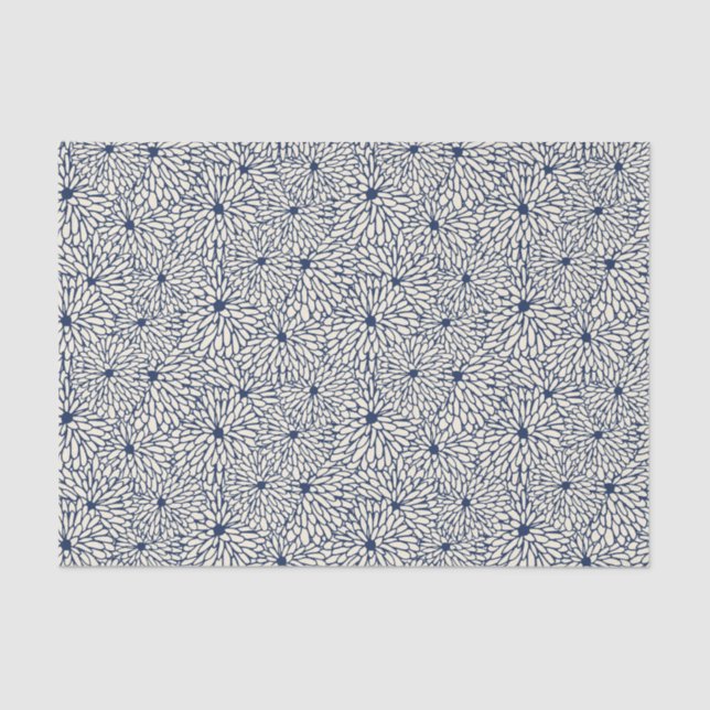 Papier Mousseline Papier de papier de motif floral japonais asiatiqu (Recto)