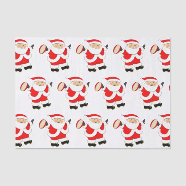 Papier Mousseline Papier de papier de papier de Noël de rugby (Recto)