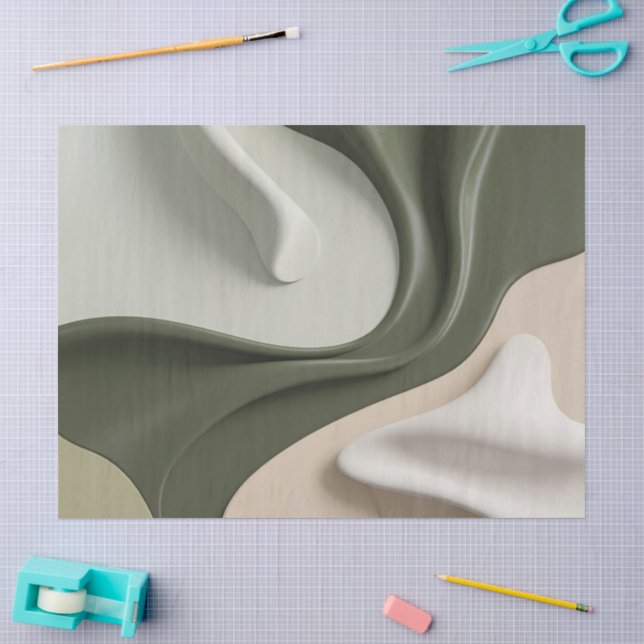 Papier Mousseline Papier de papier de tissus dans un graphique abstr (Artisanat)