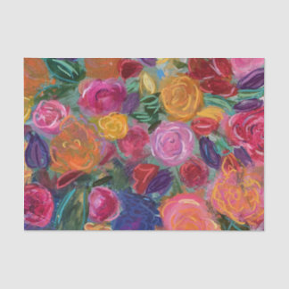 Papier Mousseline Papier de papier de tissus floraux Pop de couleur