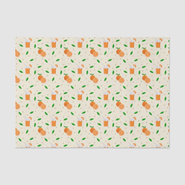 Papier Mousseline Papier de papier de tissus orangé à thème (Recto)