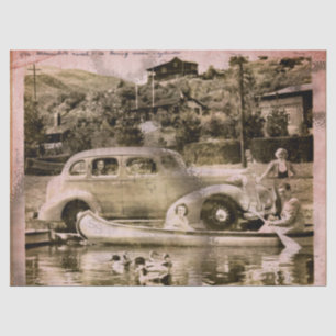 Papier Mousseline Papier de papier journal de temps de vacances rétr