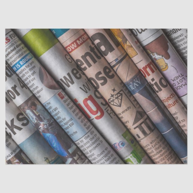 Papier Mousseline papier de papier journal roulé (Recto)