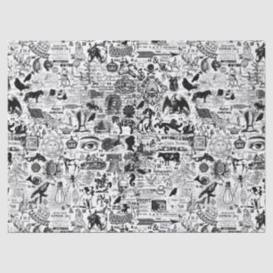 Papier Mousseline Papier de papier ou de découpage d'illustrations V