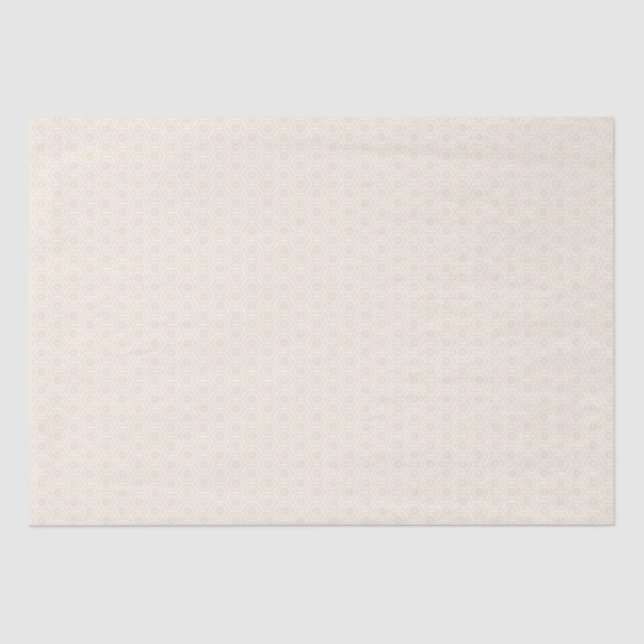 Papier Mousseline Papier de papier papier Motif Creamy Peach Hexagon (Recto)