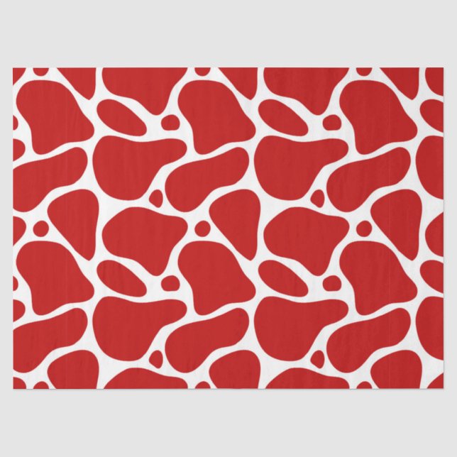 Papier Mousseline Papier de papier papier Motif de girafe rouge et b (Recto)