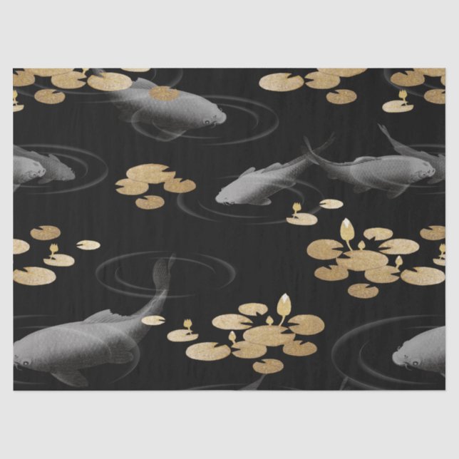 Papier Mousseline Papier de papier tissu de carpe japonaise traditio (Recto)