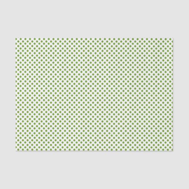 Papier Mousseline Papier de papier tissu Polka Glitka Vert (Recto)