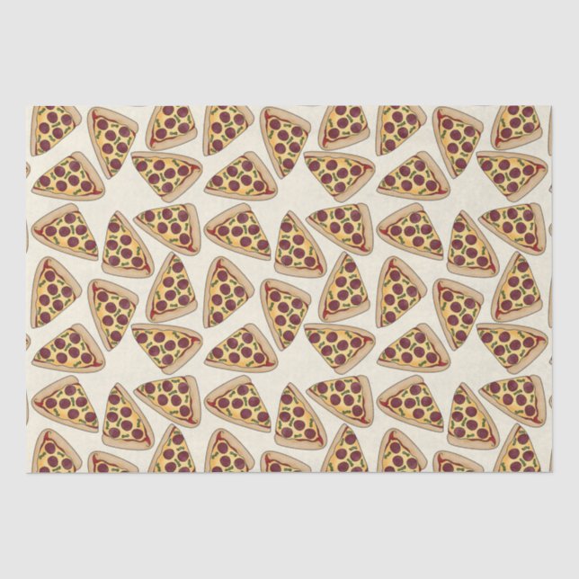 Papier Mousseline Papier de tissu à thème Pizza Party (Recto)
