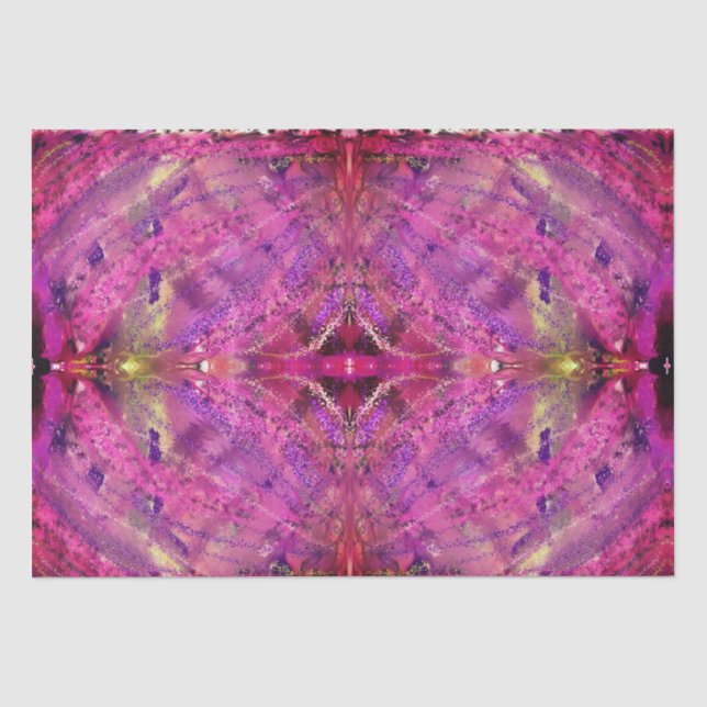 Papier Mousseline Papier de tissu abstrait rose et violet (Recto)