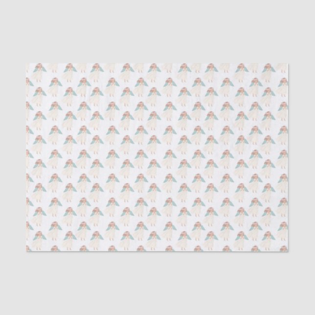 Papier Mousseline papier de tissu angel noël (Recto)