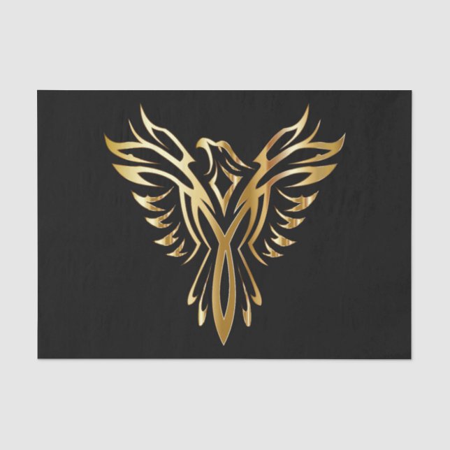 Papier Mousseline papier de tissu ascendant phoenix (Recto)