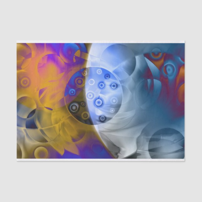 Papier Mousseline papier de tissu atomique abstrait (Recto)