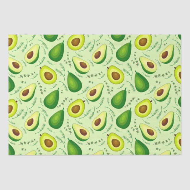 Papier Mousseline Papier de tissu Avocado (Recto)