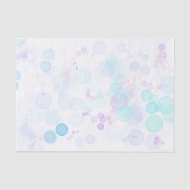 Papier Mousseline Papier de tissu Blue Bubles (Recto)