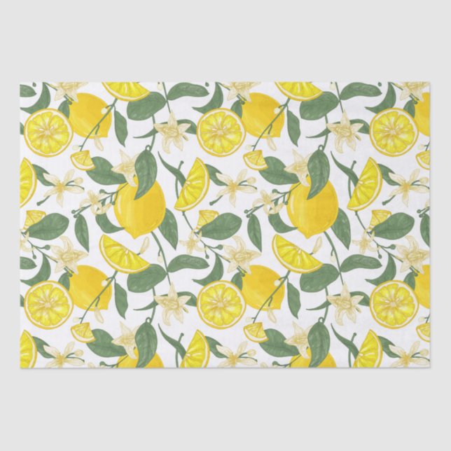 Papier Mousseline Papier de tissu Citrus (Recto)