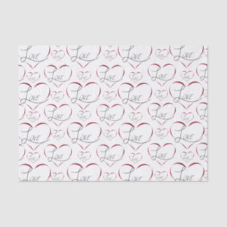 Papier Mousseline Papier de tissu d'amour Valentine