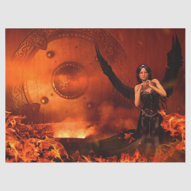 Papier Mousseline papier de tissu d'ange foncé (Recto)