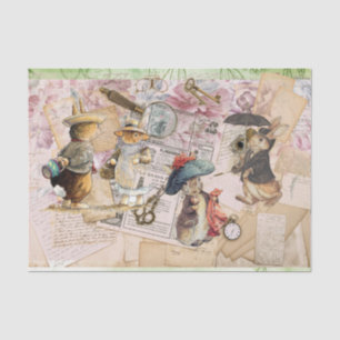 Papier Mousseline papier de tissu de composition de lapin peter