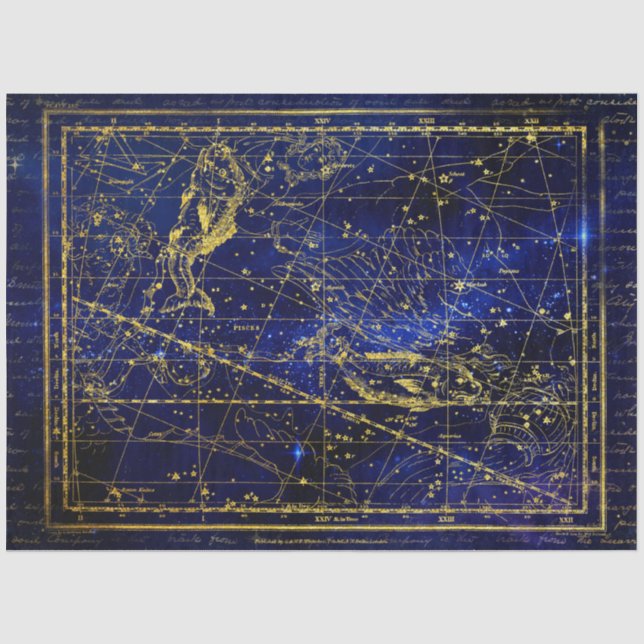 Papier Mousseline papier de tissu de constellation (Recto)