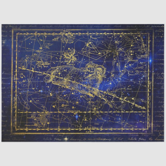 Papier Mousseline papier de tissu de constellation (Recto)