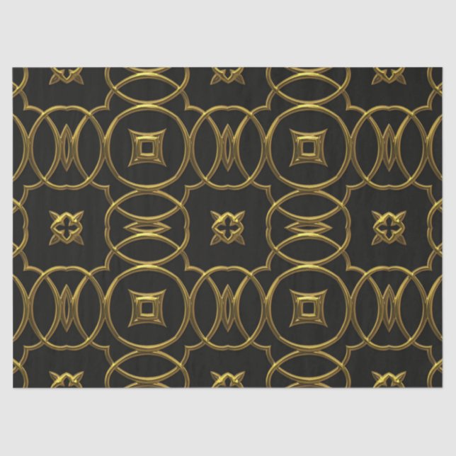 Papier Mousseline papier de tissu de ligaments d'or (Recto)