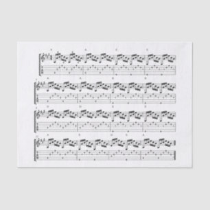 Papier Mousseline papier de tissu de musique feuille