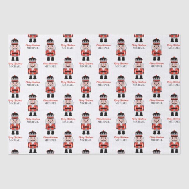 Papier Mousseline Papier de tissu de noix de Noël personnalisé (Recto)