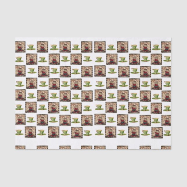 Papier Mousseline Papier de tissu décoratif Coupe de café (Recto)