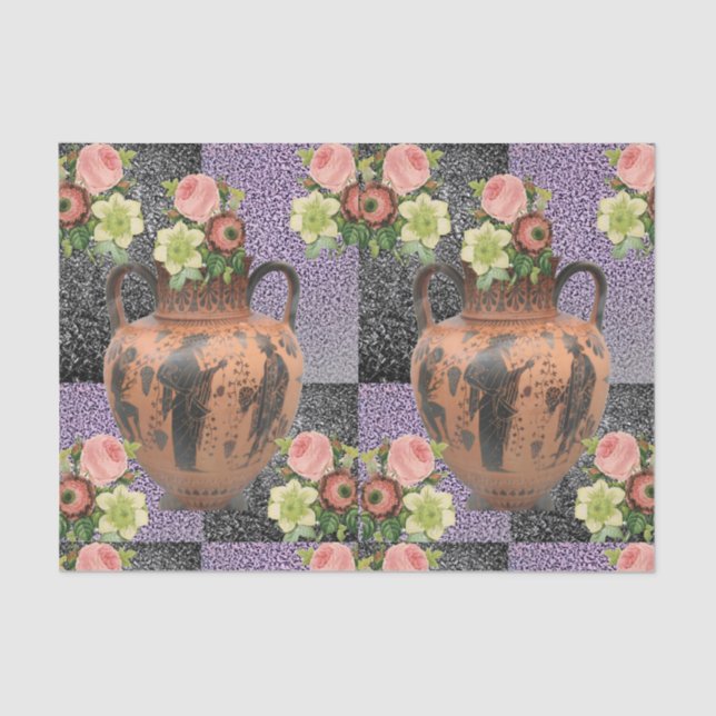 Papier Mousseline Papier de tissu décoratif Floral (Recto)