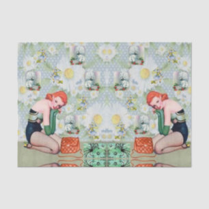 Papier Mousseline Papier de tissu décoratif photos vintages