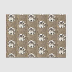 Papier Mousseline Papier de tissu décoratif Wolf