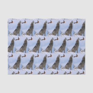 Papier Mousseline Papier de tissu décoratif Wolf