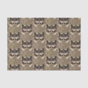 Papier Mousseline Papier de tissu décoratif Wolf