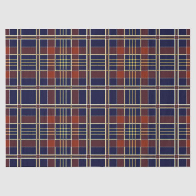 Papier Mousseline papier de tissu écossais plaid (Recto)