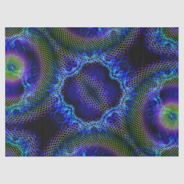 Papier Mousseline papier de tissu en maille arc-en-ciel (Recto)