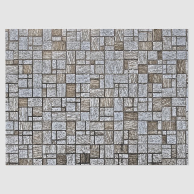 Papier Mousseline papier de tissu en pierre de mosaïque (Recto)