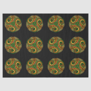 Papier Mousseline papier de tissu en spirales celtiques