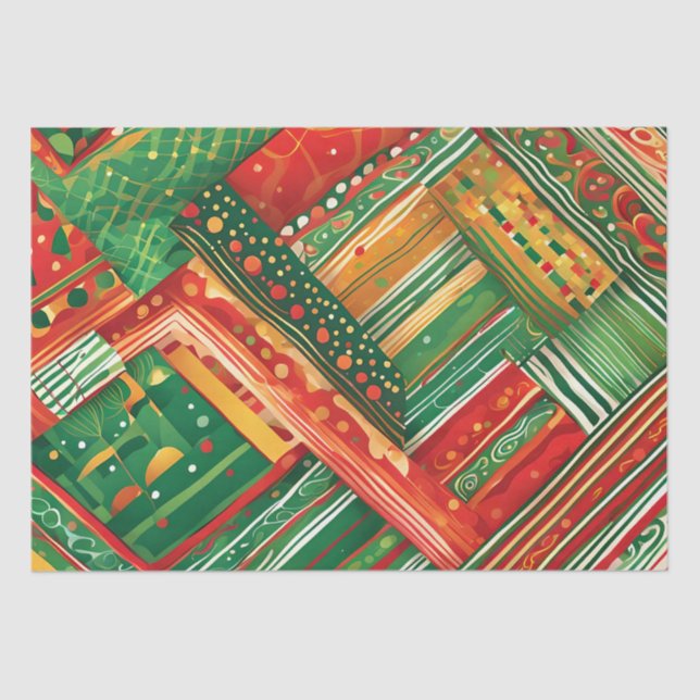 Papier Mousseline papier de tissu fiesta patchwork (Recto)