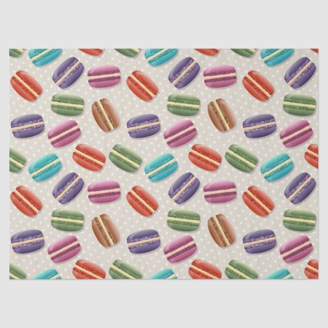 Papier Mousseline papier de tissu macarons (Recto)