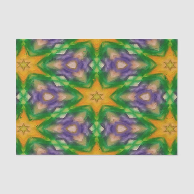 Papier Mousseline Papier de tissu Mardi Gras Stars (Recto)