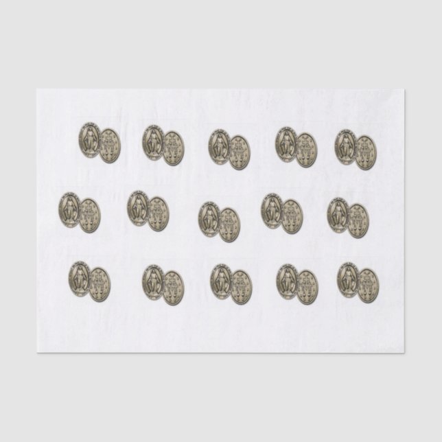 Papier Mousseline Papier de tissu Médaille Miraculeuse (Recto)