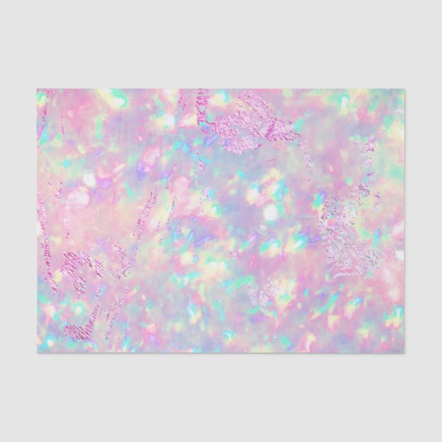 Papier Mousseline papier de tissu opal rose brillant (Recto)
