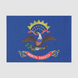 Papier Mousseline Papier de tissu patriotique avec drapeau Dakota du