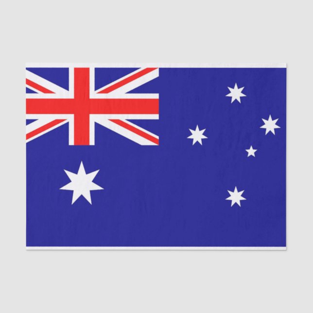 Papier Mousseline Papier de tissu patriotique avec drapeau d'Austral (Recto)