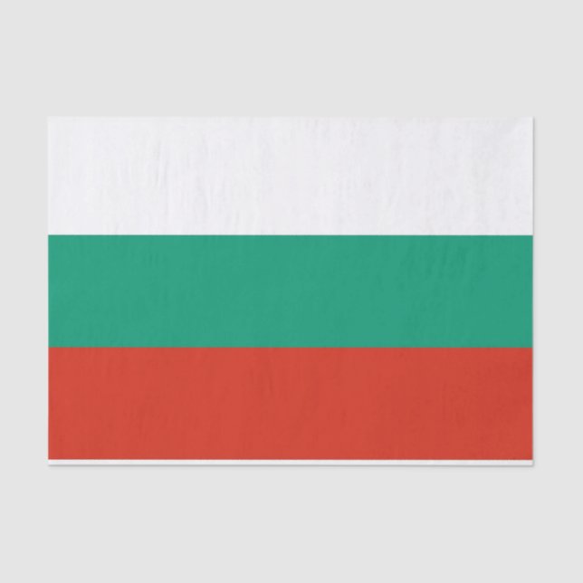 Papier Mousseline Papier de tissu patriotique avec drapeau de Bulgar (Recto)
