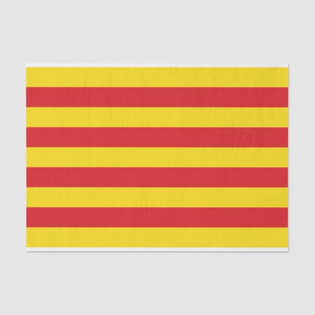 Papier Mousseline Papier de tissu patriotique avec drapeau de Catalo (Recto)