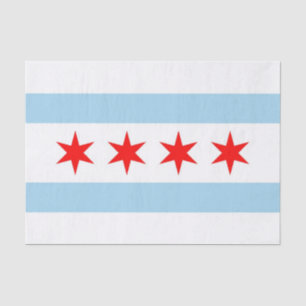 Papier Mousseline Papier de tissu patriotique avec drapeau de Chicag